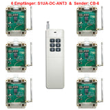 DC 6V/9V/12V/24V Fernschalter - Eins 6 Tasten Sender & Sechs Relaisausgang Empfänger (Modell 0020431)