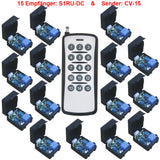 DC 6V/9V/12V/24V Fernsteuerungsset - 1 Sender Kontrolle 15 Empfänger