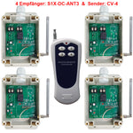 DC 6V/9V/12V/24V Funkfernschalter - Eins 4 Tasten Sender & 4 Empfänger