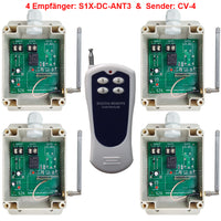 DC 6V/9V/12V/24V Funkfernschalter - Eins 4 Tasten Sender & 4 Empfänger