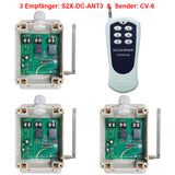 DC 6V/9V/12V/24V Schalter mit Fernbedienung - Eins Sender & 3 Empfänger