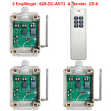 DC 6V/9V/12V/24V Schalter mit Fernbedienung - Eins 6-Kanal Sender & Drei Empfänger (Modell 0020722)
