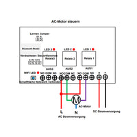 Drei-Wege Intelligenter Wlan Fernschalter für Motor / Linearantrieb (Modell 0022010)