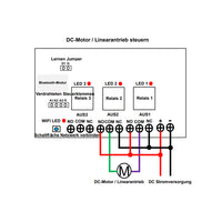 Drei-Wege Intelligenter Wlan Fernschalter für Motor / Linearantrieb (Modell 0022010)