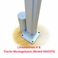 Elektrischer Linearantrieb A - Feste flache Basis (Modell 0043070)