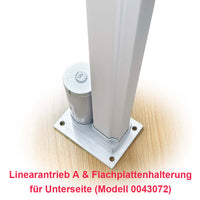 Elektrischer Linearantrieb A - Fester Unterseite Montage Flache Platten Halterung (Modell 0043072)
