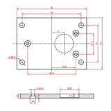 Elektrischer Linearantrieb A - Fester Unterseite Montage Flache Platten Halterung (Modell 0043072)