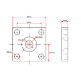 Elektrischer Linearantrieb B - Fester Kopfemontage Quadratische Flache Platten Halterung (Modell 0043073)