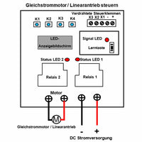 Fernschalter für Linearantrieb / Gleichstrommotor mit Zeitverzögerung (Modell 0020088)