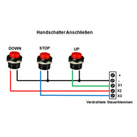 Fernschalter für Linearantrieb / Gleichstrommotor mit Zeitverzögerung (Modell 0020088)
