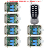 Fernsteuerungsschalter Hochleistungs AC Ausgang - 1 Sender & 6 Empfänger