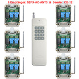 Fernsteuerungsschalter Hochleistungs AC Ausgang mit Eins 12-Kanal Sender & Sechs Empfänger (Modell 0020757)