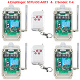 Fernsteuerungsset 30A Hochleistung Relaisausgang - 4 Empfänger 2 Sender