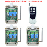 Funkfernschalter Set 30A DC Ausgang - Eins 6-Kanal Sender & 3 Empfänger