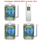 Funkfernschalter Set 30A DC Ausgang mit Eins 6-Kanal Sender & Drei Empfänger (Modell 0020751)