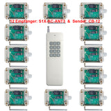 Funkschalter 230V mit Fernbedienung - Eins 12 Tasten Sender & Zwölf Empfänger (Modell 0020459)