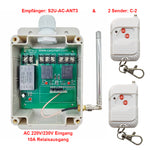 Funksteuerung 230V 220V AC 2 Kanäle mit 10A Relais und 2 Fernbedienung