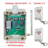 Funksteuerung 230V 220V AC 2 Kanäle mit 10A Relais und 2 Fernbedienung