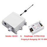 Gleichstrom Auslösend Funkschalter mit 8~15V/15~26V DC Ausgang & Eingang (Modell 0023006)