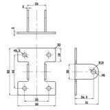 Halterung Befestigungsbügel C für Elektrischer Linearantrieb (Modell 0043006)