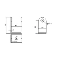 Halterung Befestigungsbügel E für Elektrischer Linearantrieb (Modell 0043008)