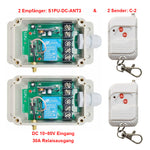 Hochleistungs Funkschalter Set - 2 Sender 2 Empfänger 30A Relaisausgang