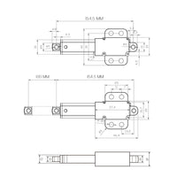 Hub 100mm Kleiner Elektrischer Linearantrieb perfekt für Kleine DIY-Projekte (Modell 0041748)