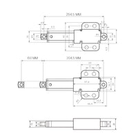 Hub 150mm Kleiner Elektrischer Linearantrieb perfekt für Kleine DIY-Projekte (Modell 0041749)