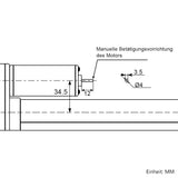 Manuelle Betätigungsvorrichtung für Kompakter Linearantrieb A (Modell 0044130)