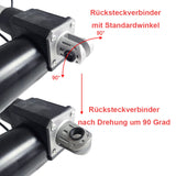 Option 90-Grad-Drehung für Front- und Rücksteckverbinder des Linearantriebs B (Modell 0044113)