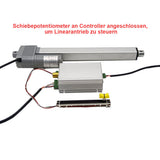 Linearantrieb Schieberegler mit Schiebepotentiometer oder Drehpotentiometer (Modell 0043090)