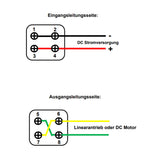 Selbstrückstellender Zwei-Wege Joystick Schalter für Linearantrieb oder Gleichstrommotor (Modell 0043091)