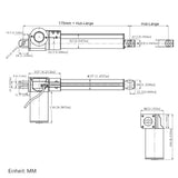 Vier 6000N Elektrische Linearantriebe Industrie Linearaktoren Synchronisierung (Modell 0043052)