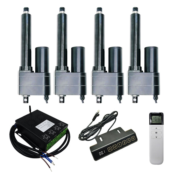 Vier 50MM-600MM 8000N Linearantriebe Industrie Synchronisierung